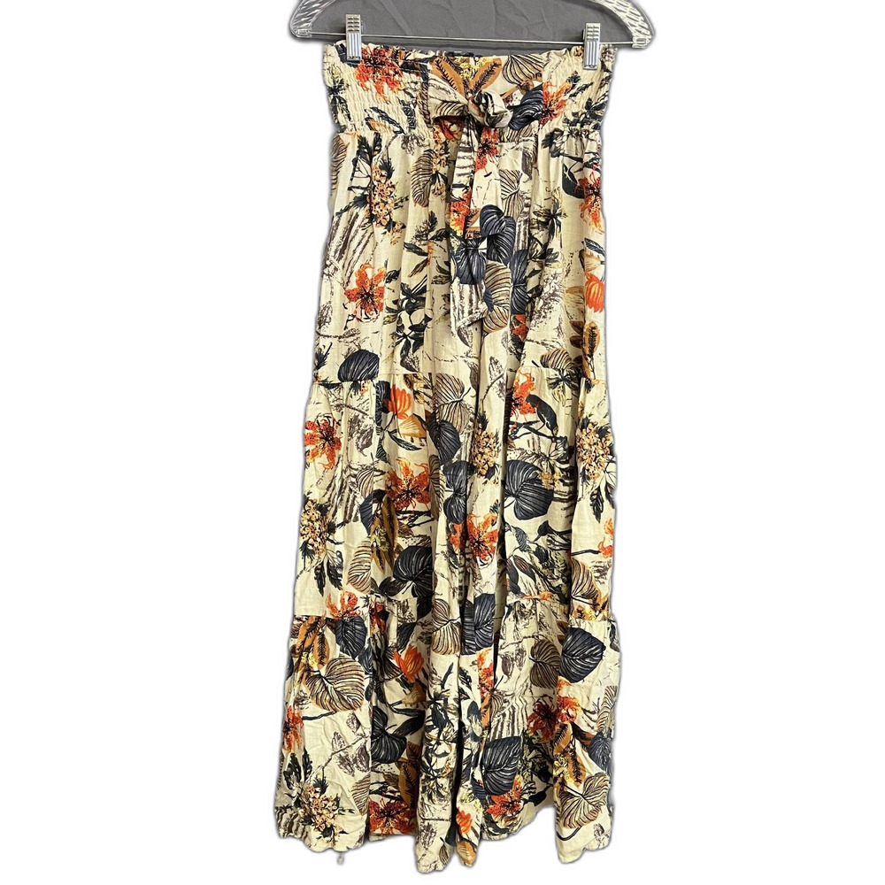 Willow Root Linen Pants Boho Wide Leg Flare Flowy Festival Beach Vacation S